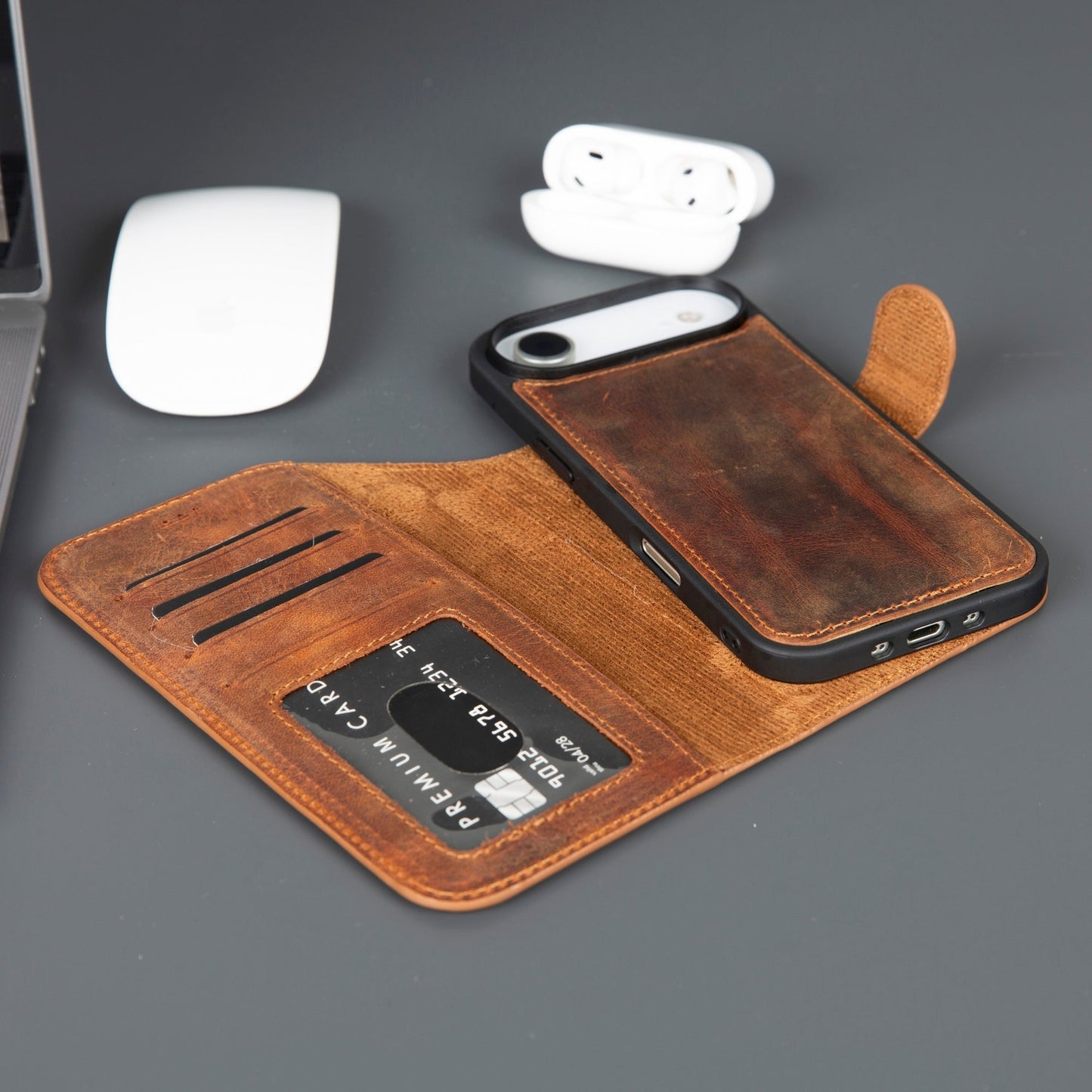 Casper iPhone 17 Air Leather Wallet Case – MagSafe Compatible-8